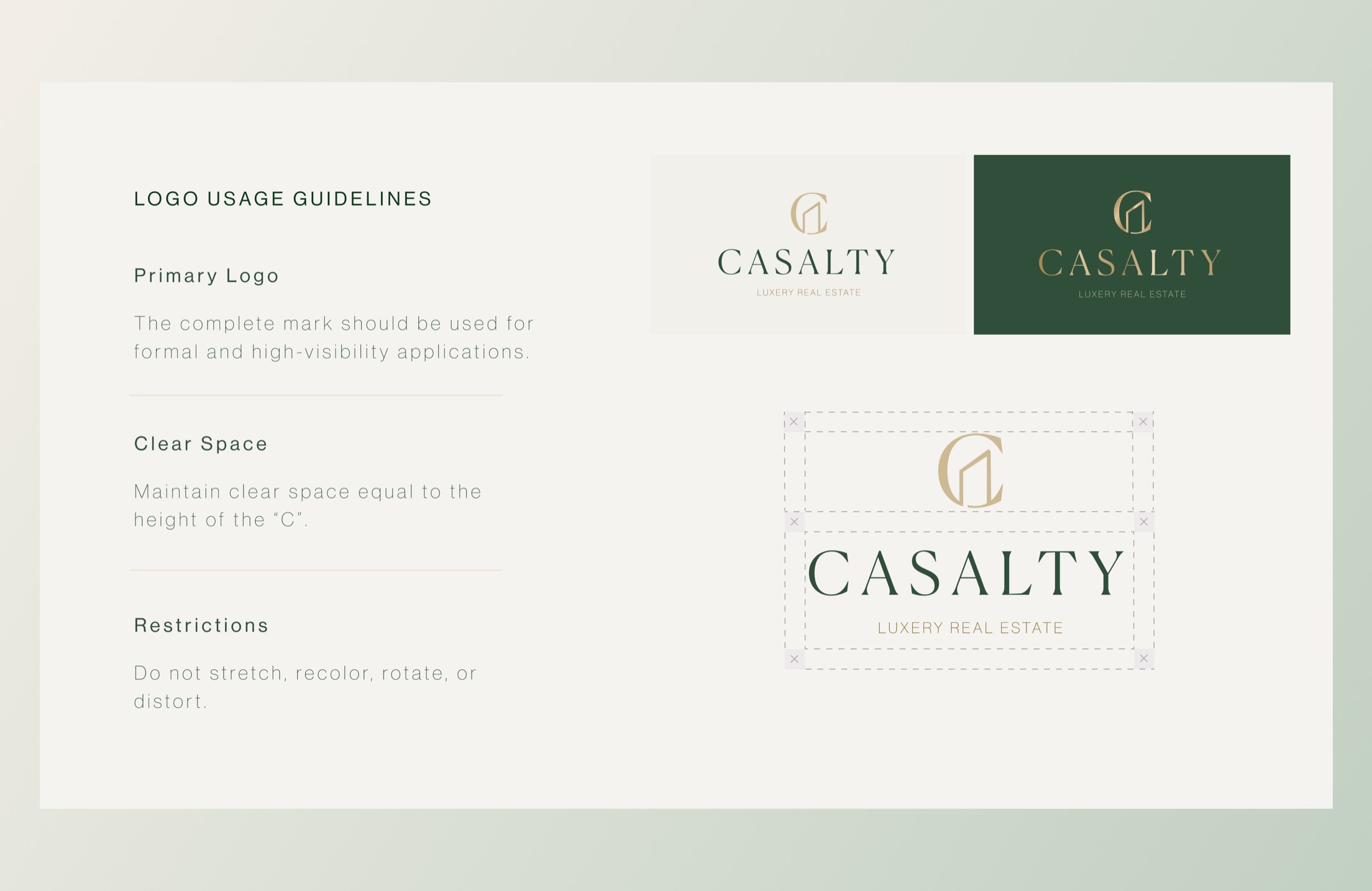 Casalty brand identity, view 2