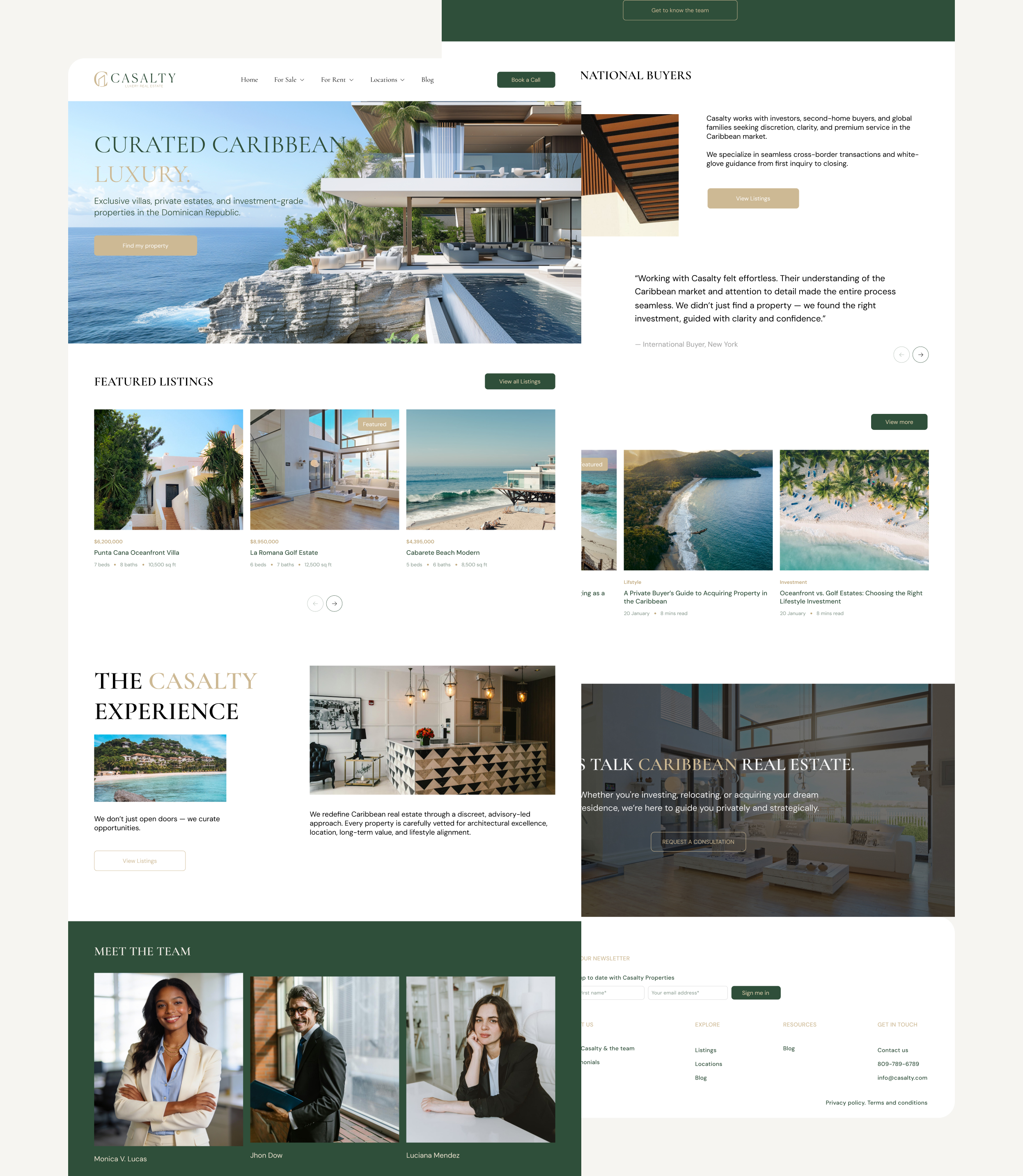Casalty Website Overview