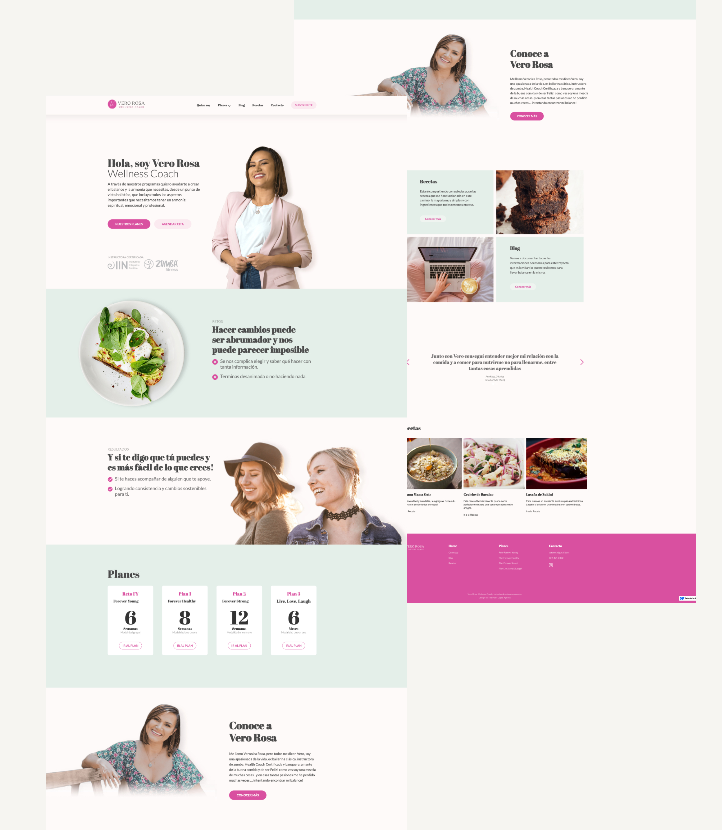 Vero Rosa Wellness website