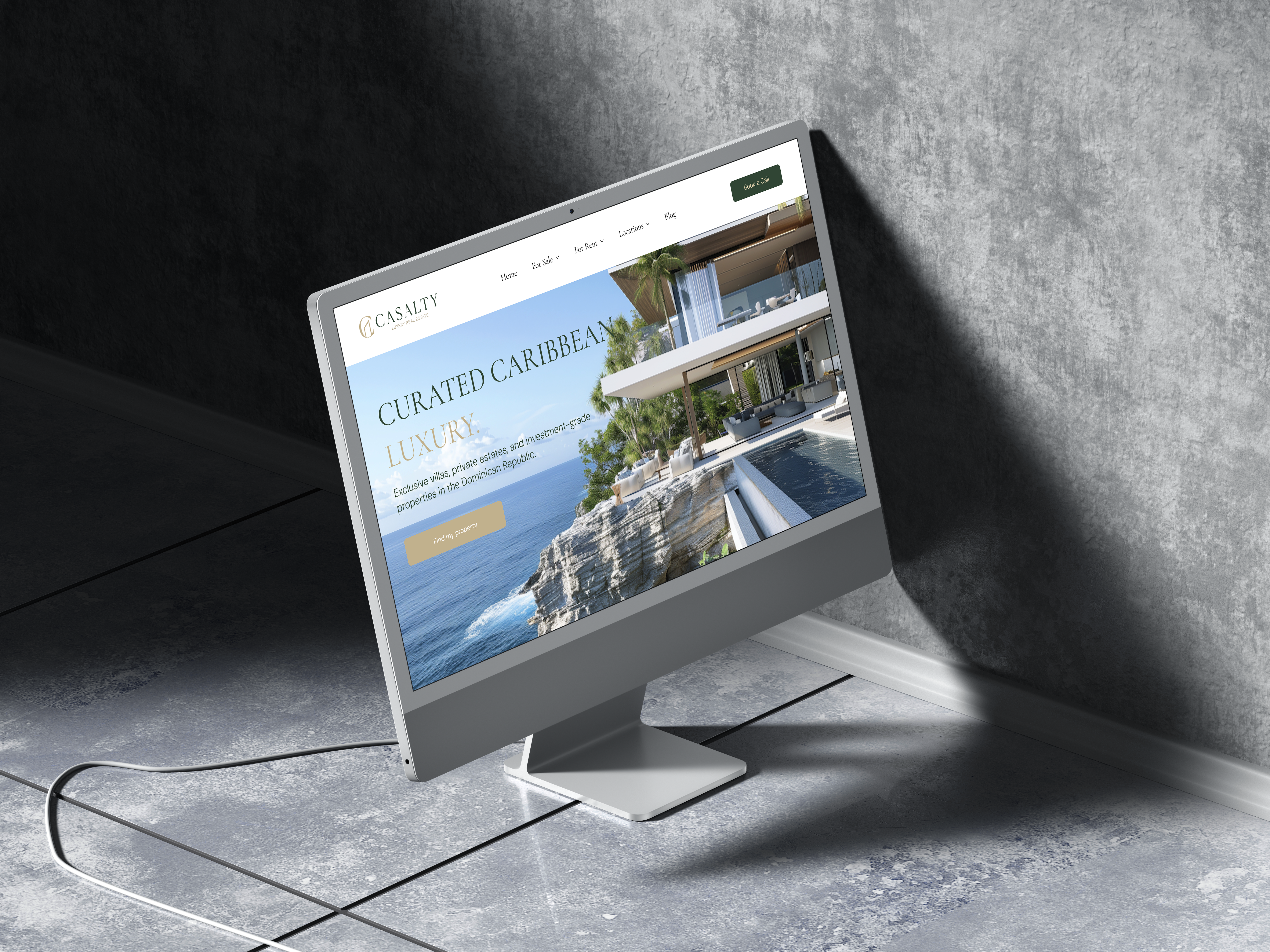 Casalty — professional real estate website designed by Ana K. Rosa in Framer