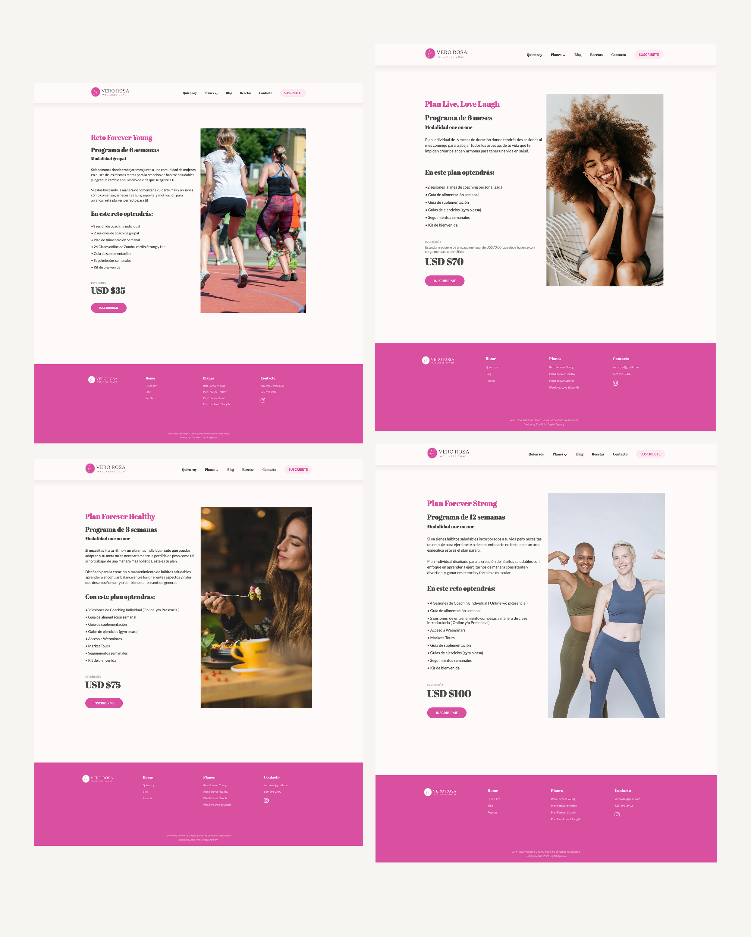 Vero Rosa Wellness website